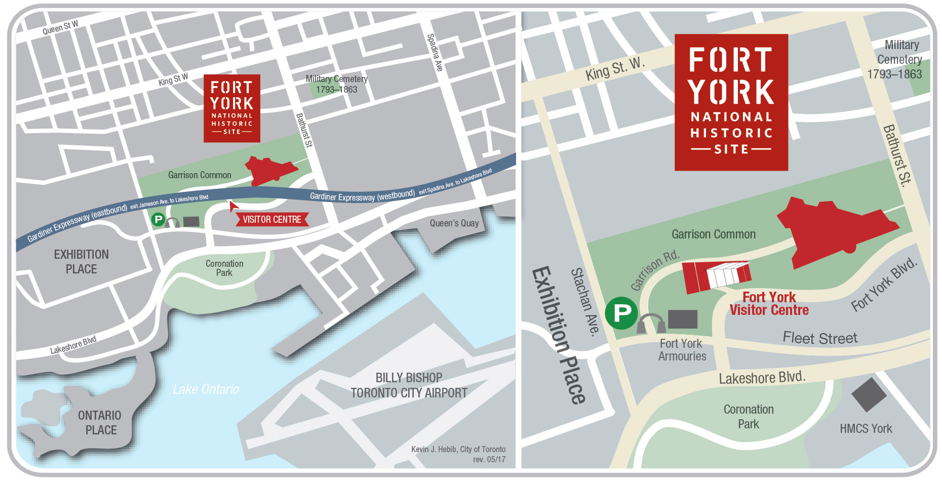 Fort York directions map 2017