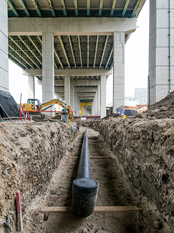 the bentway ice rink construction